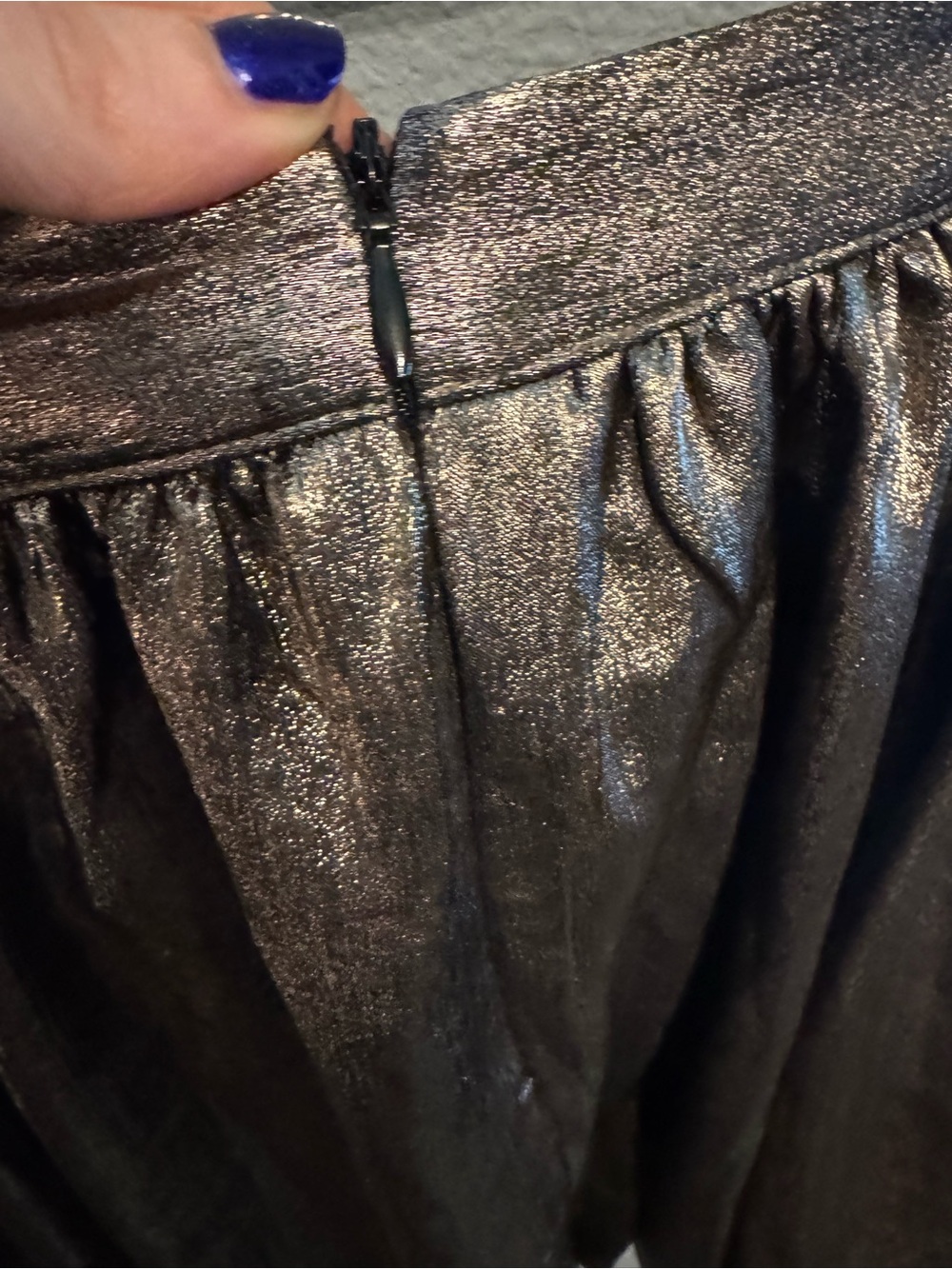 Madewell Metallic Bronze Bubble Mini Skirt ๐๐๐ค - Picture 8 of 9
